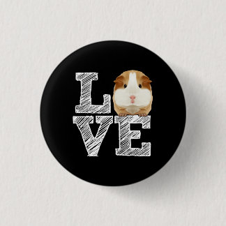 Guinea Pig Love Rodent Wheek 3 Cm Round Badge
