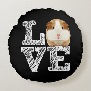 Guinea Pig Love Rodent Wheek Round Cushion