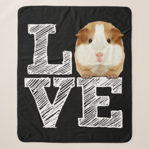 Guinea Pig Love Rodent Wheek Sherpa Blanket