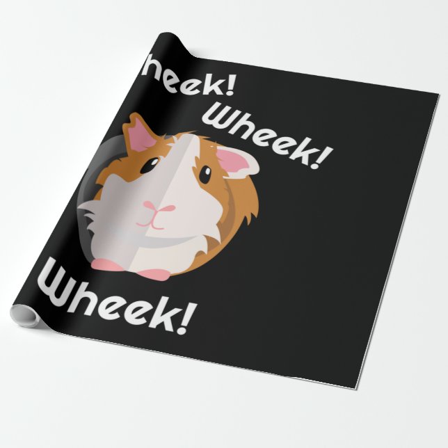 Guinea Pig Love Wrapping Paper (Unrolled)