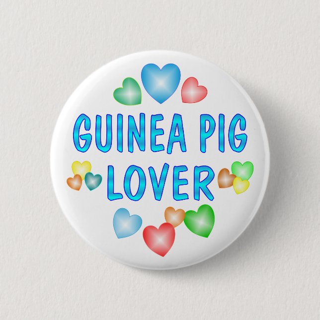 GUINEA PIG LOVER 6 CM ROUND BADGE (Front)
