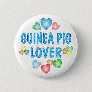 GUINEA PIG LOVER 6 CM ROUND BADGE