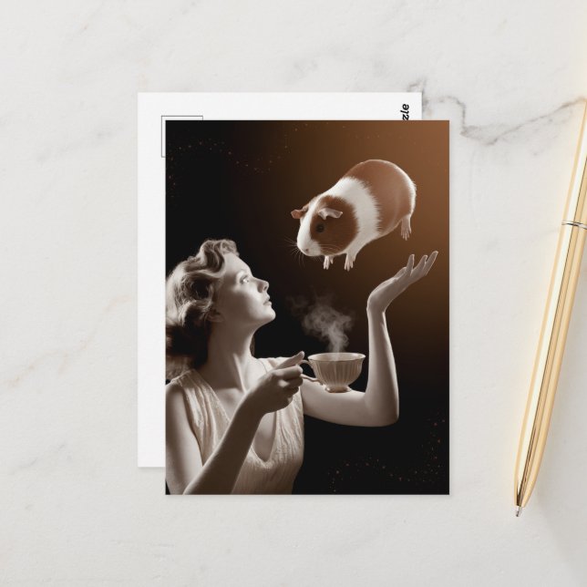 Guinea Pig Magick Postcard (Front/Back In Situ)