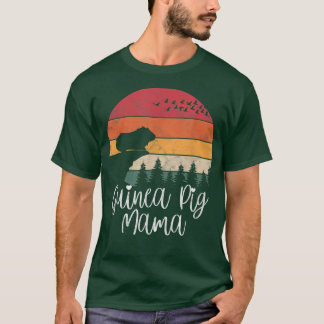 Guinea Pig Mama Retro Sunset Guinea Pig Owner Appa T-Shirt
