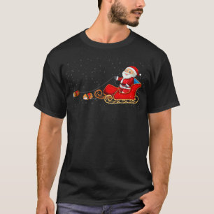 Guinea Pig Merry Pigmas Christmas Santa On Sleigh T-Shirt