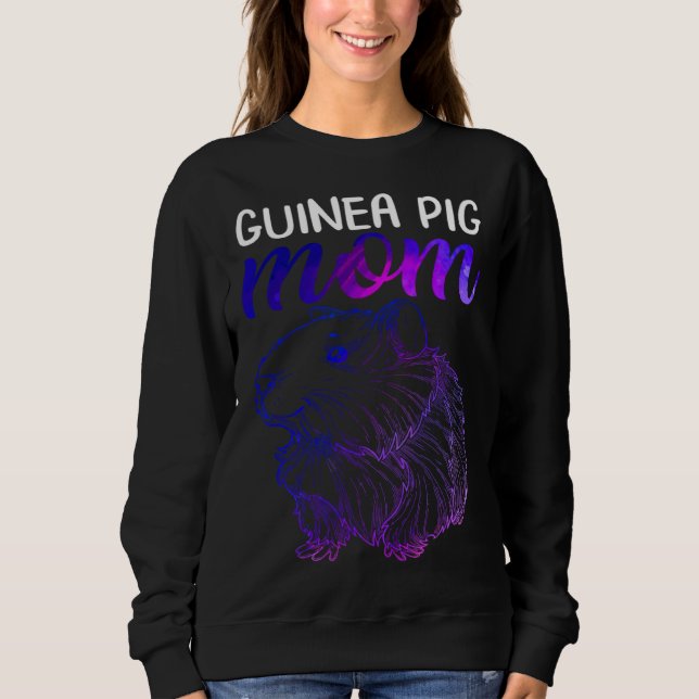 Guinea Pig Mom Cute Furry Potato Cavy Guinea Mom M Sweatshirt (Front)