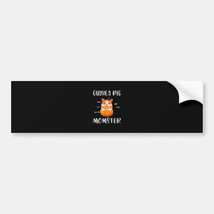 Guinea Pig Momster Pumpkin Monster Funny Halloween Bumper Sticker