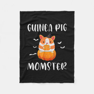 Guinea Pig Momster Pumpkin Monster Funny Halloween Fleece Blanket