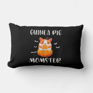 Guinea Pig Momster Pumpkin Monster Funny Halloween Lumbar Cushion