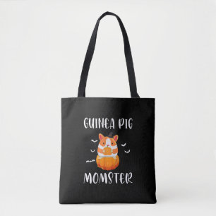 Guinea Pig Momster Pumpkin Monster Funny Halloween Tote Bag