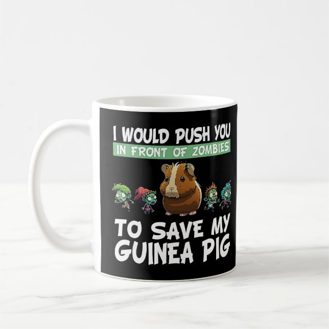 Guinea Pig Mum Dad Funny Piggy Lover Chew Cage 10  Coffee Mug (Left)
