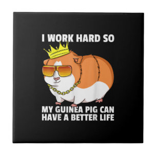 Guinea Pig Mum Dad Piggies Costume Owner Cute Ceramic Tile