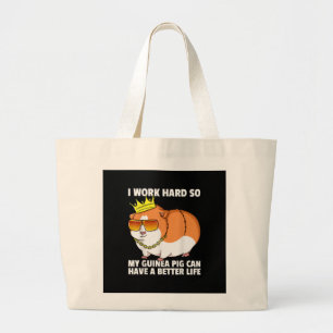 Guinea Pig Mum Dad Piggies Costume Owner Cute Large Tote Bag