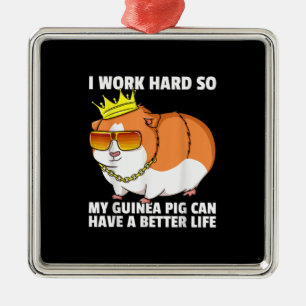 Guinea Pig Mum Dad Piggies Costume Owner Cute Metal Ornament