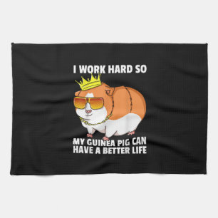Guinea Pig Mum Dad Piggies Costume Owner Cute Tea Towel