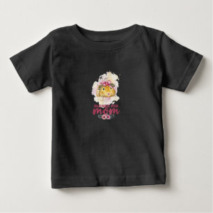 Guinea Pig Mum Floral Mors Day And Christmas Gift Baby T-Shirt