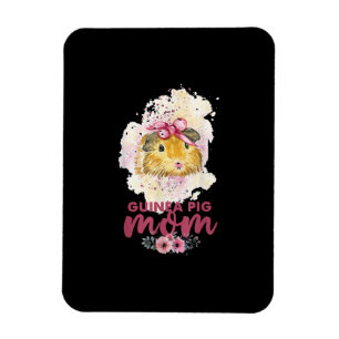 Guinea Pig Mum Floral Mors Day And Christmas Gift Magnet