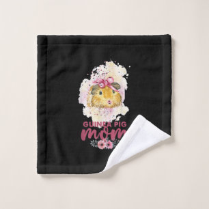 Guinea Pig Mum Floral Mors Day And Christmas Gift Wash Cloth