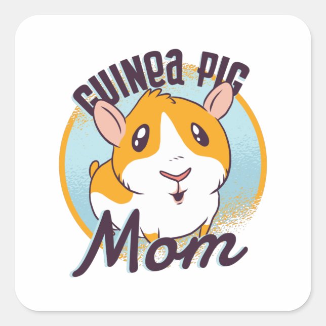 Guinea Pig Mum Guinea Square Sticker (Front)