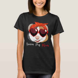 Guinea Pig Mum Wearing a Glass Pet T-Shirt