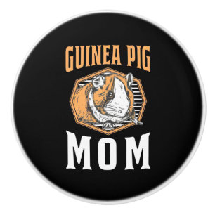 Guinea Pig Mummy Ceramic Knob