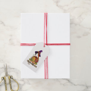Guinea Pig 'n Pumpkin Halloween Gift Tags