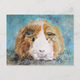 Guinea Pig Oil Painting by Kate Marr Postcard