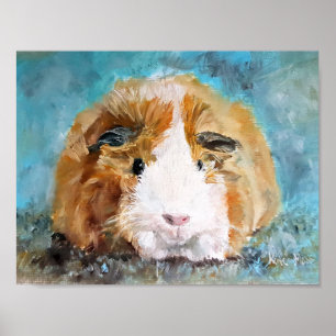 Guinea Pig Oil Painting by Kate Marr Poster