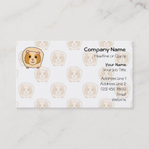 Guinea Pig on a pattern of paler Guinea Pigs. Business Card