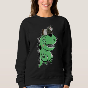 Guinea Pig On Dinosaur   Guinea Pig Sweatshirt
