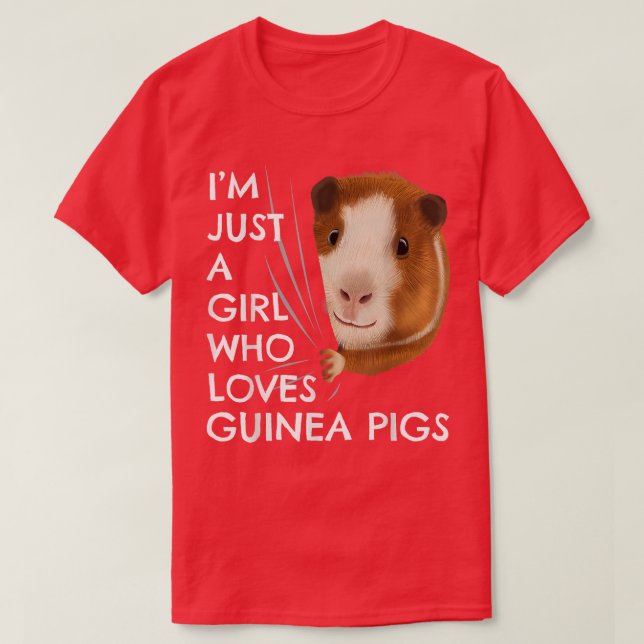 Guinea Pig Outfit Women's Girls Gift Guinea Pig T-Shirt (Design Front)
