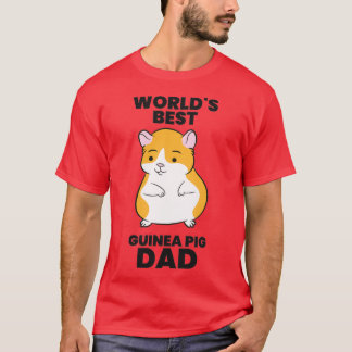 Guinea Pig Papa Gift Worlds Best Guinea Pig Dad  T-Shirt