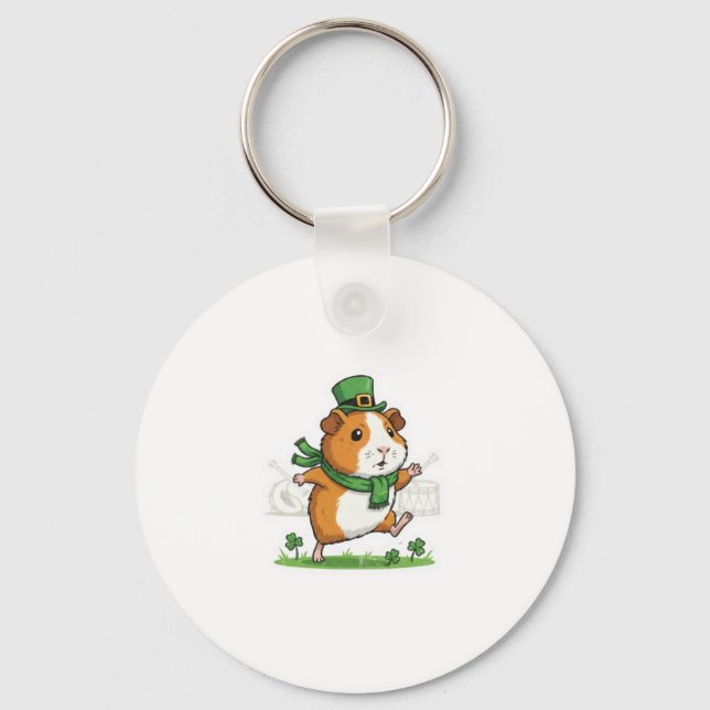Guinea Pig Parade St.Patrick's Day Key Ring (Front)