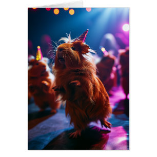 Guinea Pig Party Greetings Card