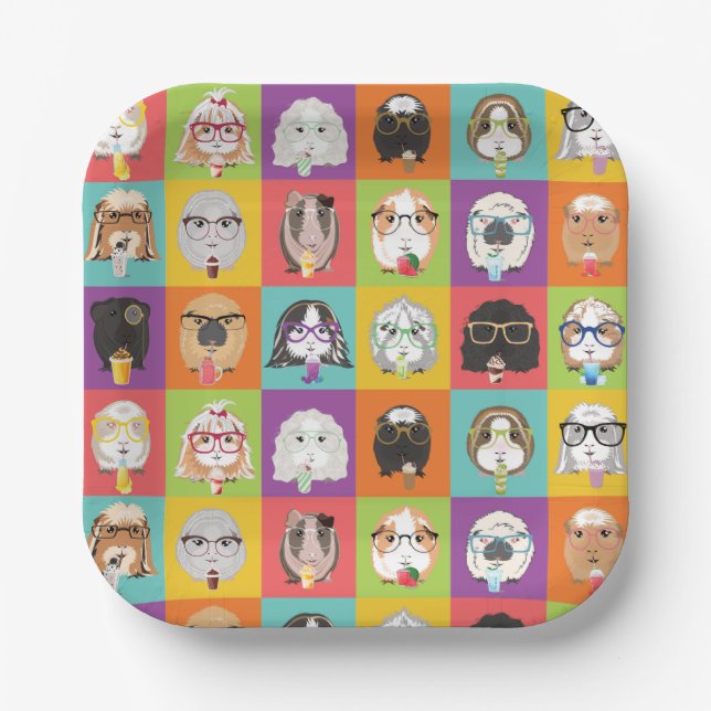 Guinea Pig Party Paper Plates (Front)