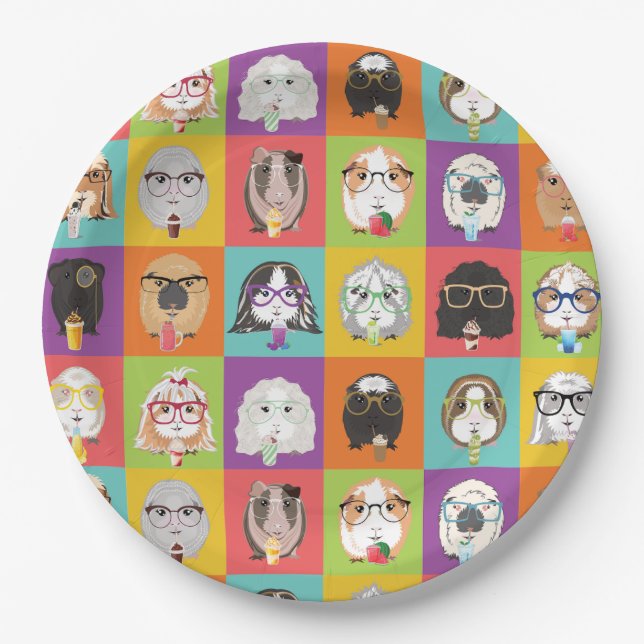 Guinea Pig Party Paper Plates (Front)
