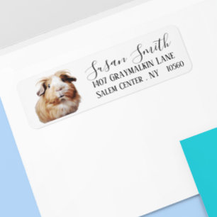 Guinea Pig Pet Return  Address Label