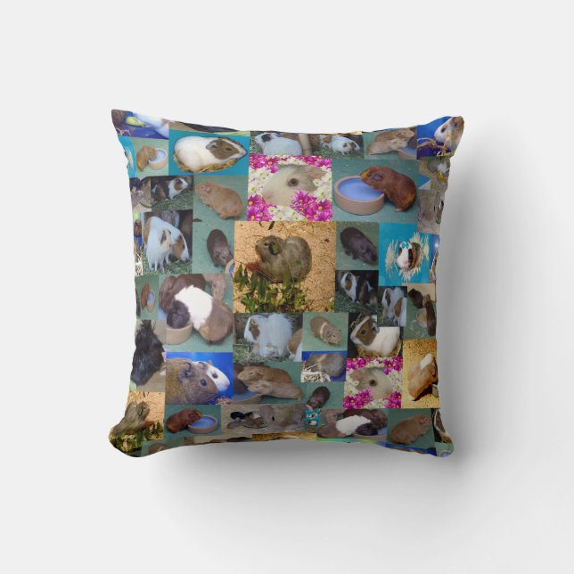 Guinea Pig Photo Collage, Cushion (Front)
