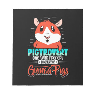 Guinea Pig Pigtrovert One Who Prefers Notepad