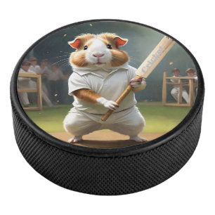 Guinea Pig Playing Cricket, Hockey Puck