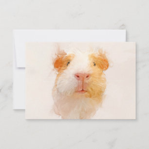 Guinea Pig Portrait 001 Thank You Card