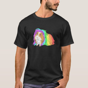 Guinea Pig Rainbow Colorful Hairstyle for Guinea P T-Shirt