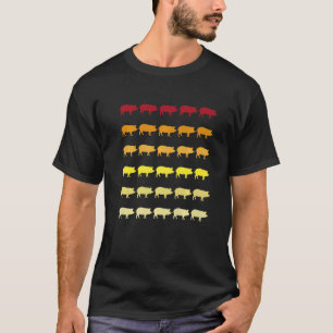 Guinea Pig Retro Animal Pattern   T-Shirt