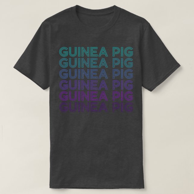 Guinea Pig Retro T-Shirt (Design Front)