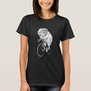 Guinea Pig Riding Bicycle Rider T-Shirt