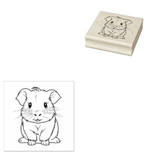 Guinea Pig Rubber Stamp