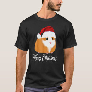 Guinea Pig Santa Hat Christmas Animals  Xmas Pajam T-Shirt