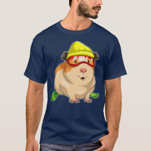 Guinea Pig Skier Ski  T-Shirt