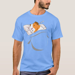 Guinea Pig Sleeping Animal Nap Napping Slumber  T-Shirt
