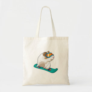 Guinea pig Snowboarder Snowboard Tote Bag